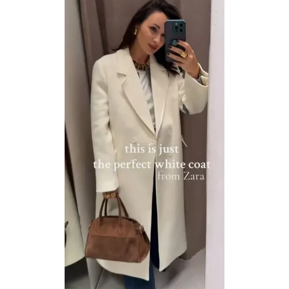 Zara Manteco Coat Wool Blend - Picture 11 of 16